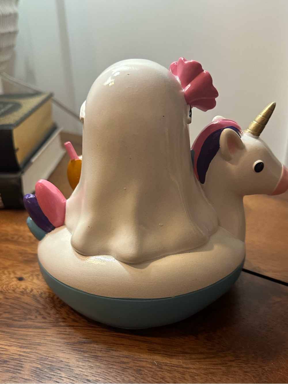 Ghost Unicorn Pool Float Halloween Figurine Tropical Decor - Picture 4 of 8